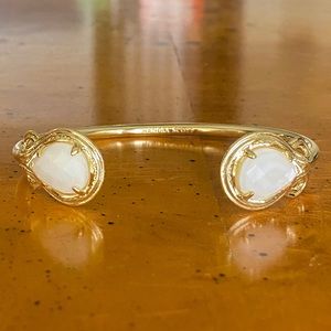 Kendra Scott Andy gold & white cuff bracelet
